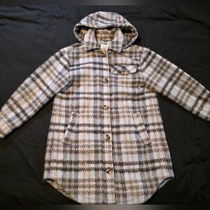 A.N.A Plaid Hooded Women's Jacket Medium